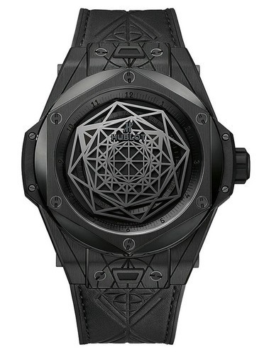 AAA Replica Hublot Big Bang Sang Bleu All Black Watch 415.CX.1114.VR.MXM17